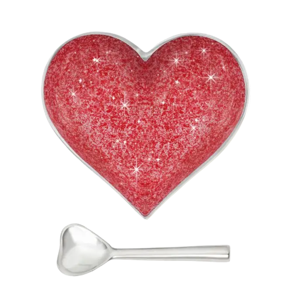 Happy Sparkly Red Heart with Spoon