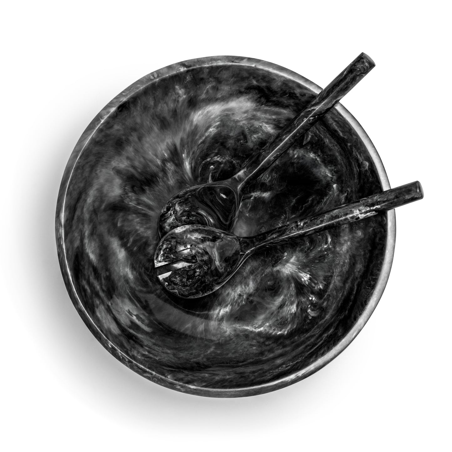 EveryWare Resin Servers - Black & White Swirl