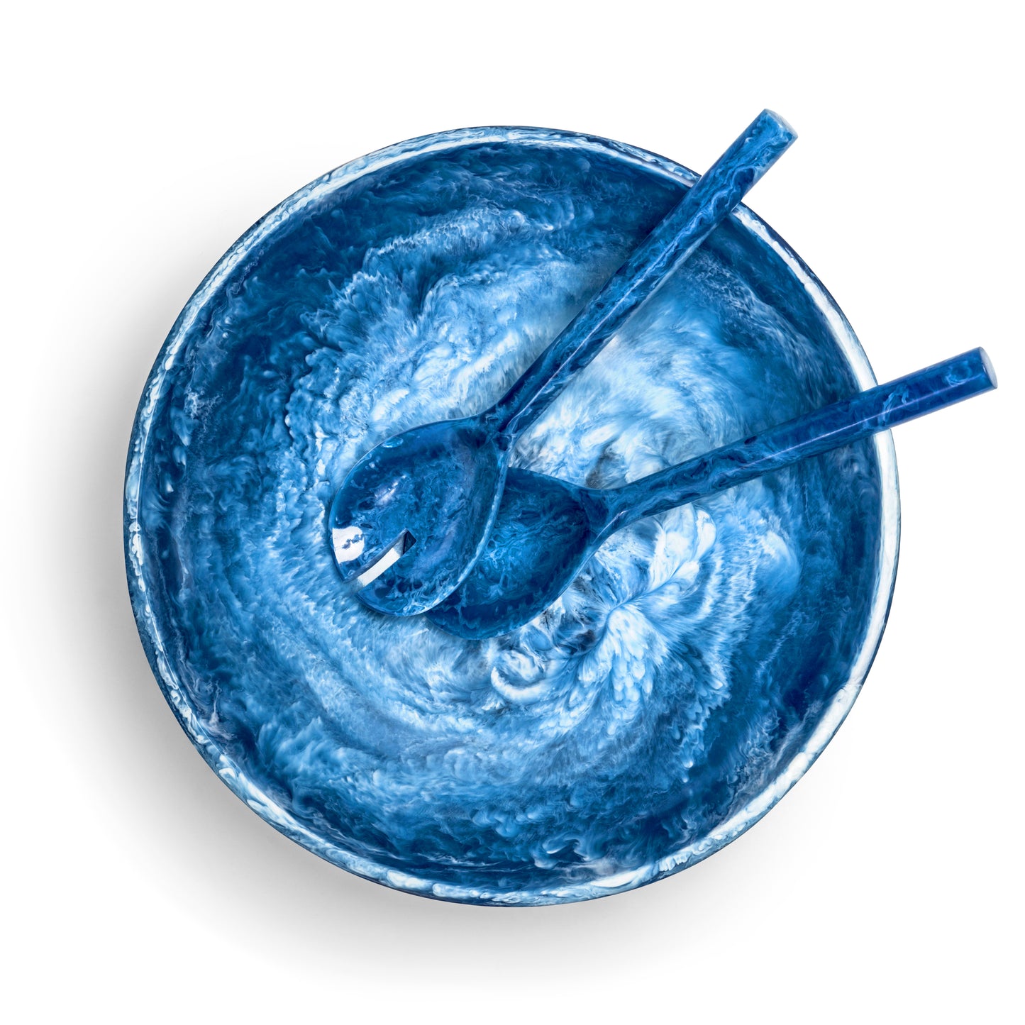 EveryWare Resin Bowl - Blue Swirl