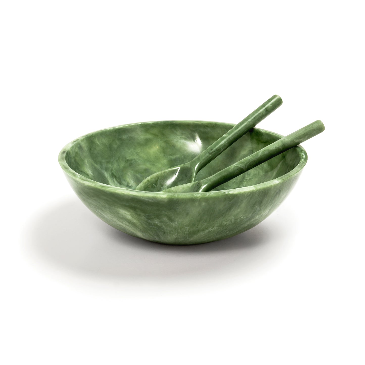 EveryWare Resin Bowl - Green Swirl