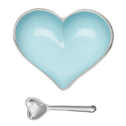 Happy Sky Blue Heart with Spoon