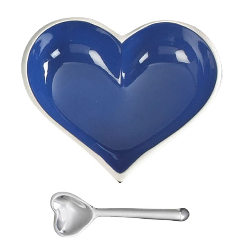 Happy Blue Heart with Spoon