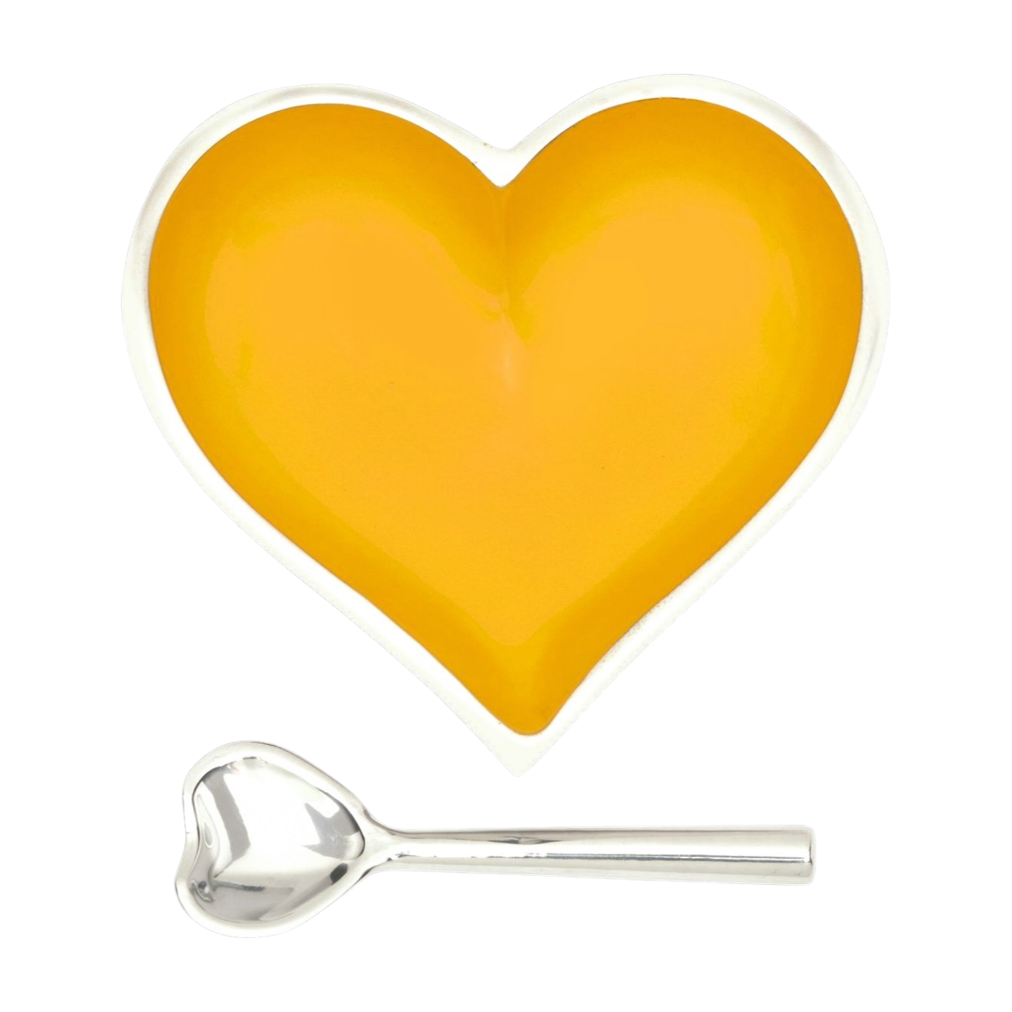 Happy Goldenrod Heart with Spoon