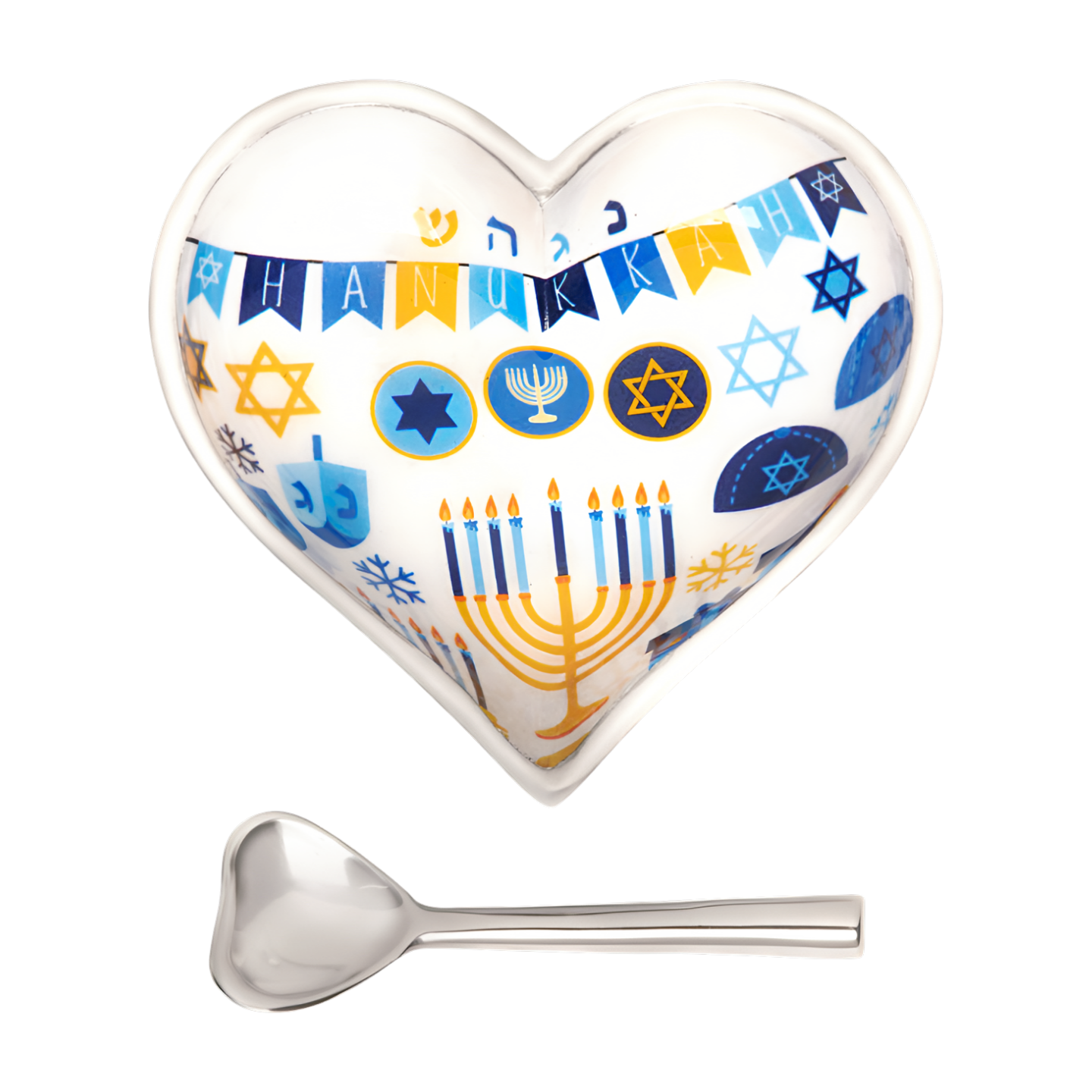 Happy Hanukkah Heart with Spoon