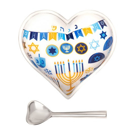 Happy Hanukkah Heart with Spoon