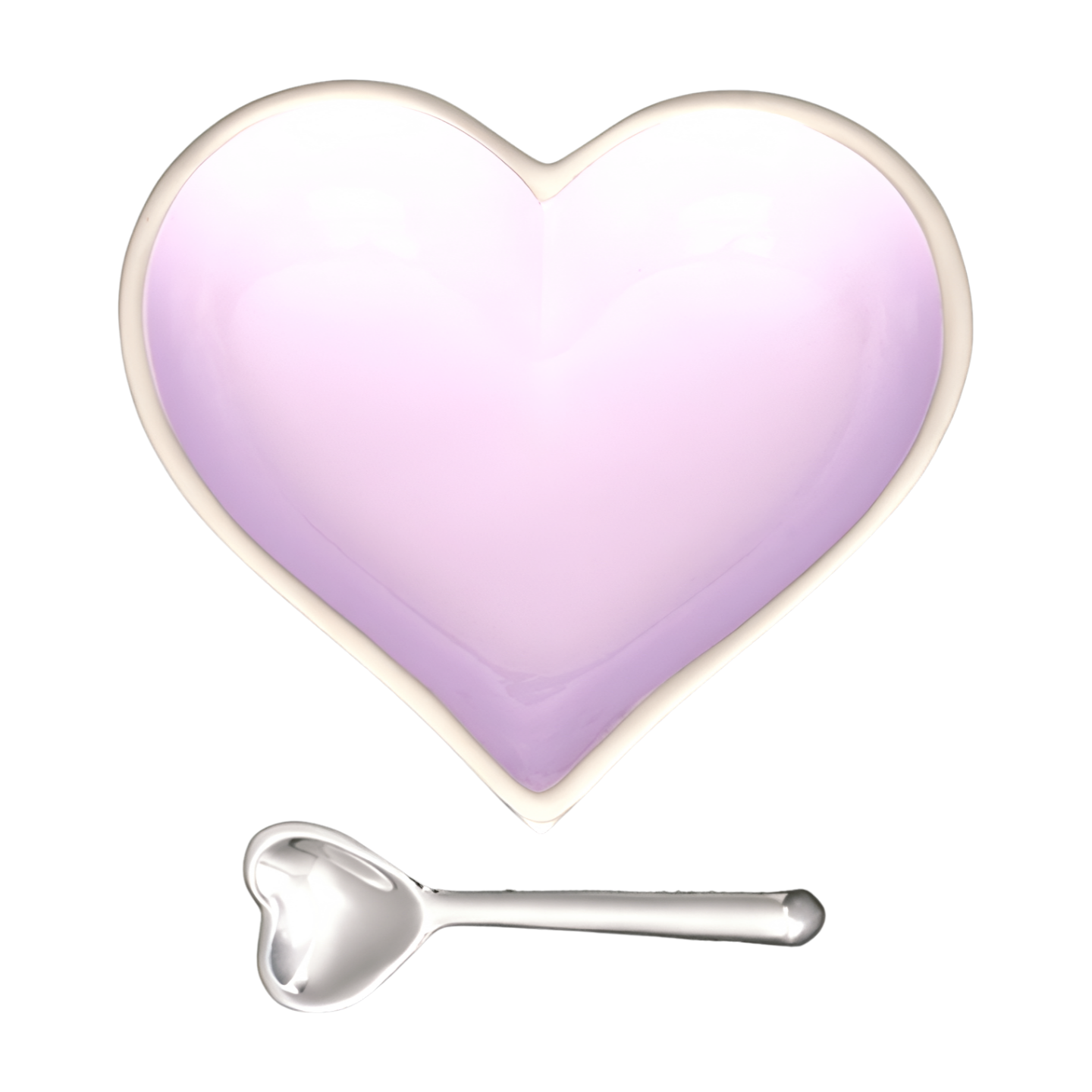 Happy Lilac Heart with Spoon