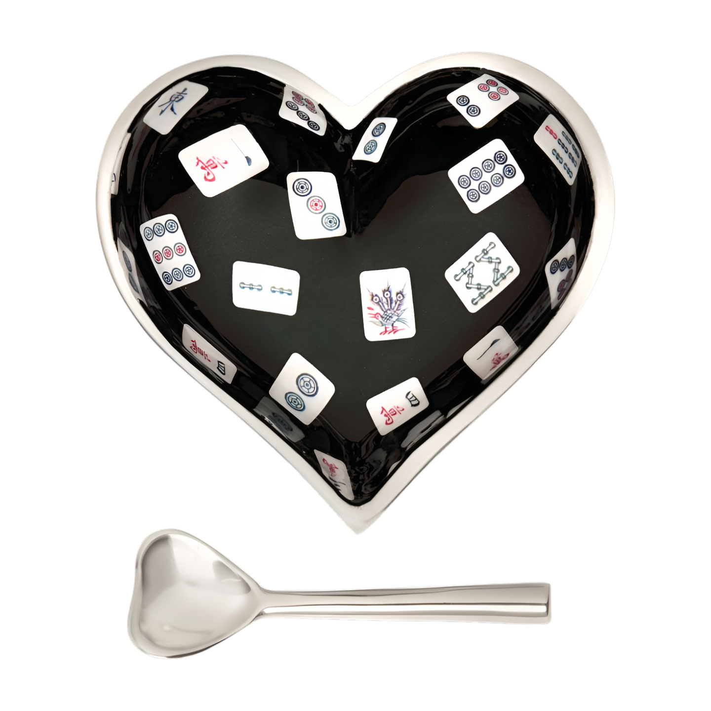 Happy Mahjong Heart with Spoon