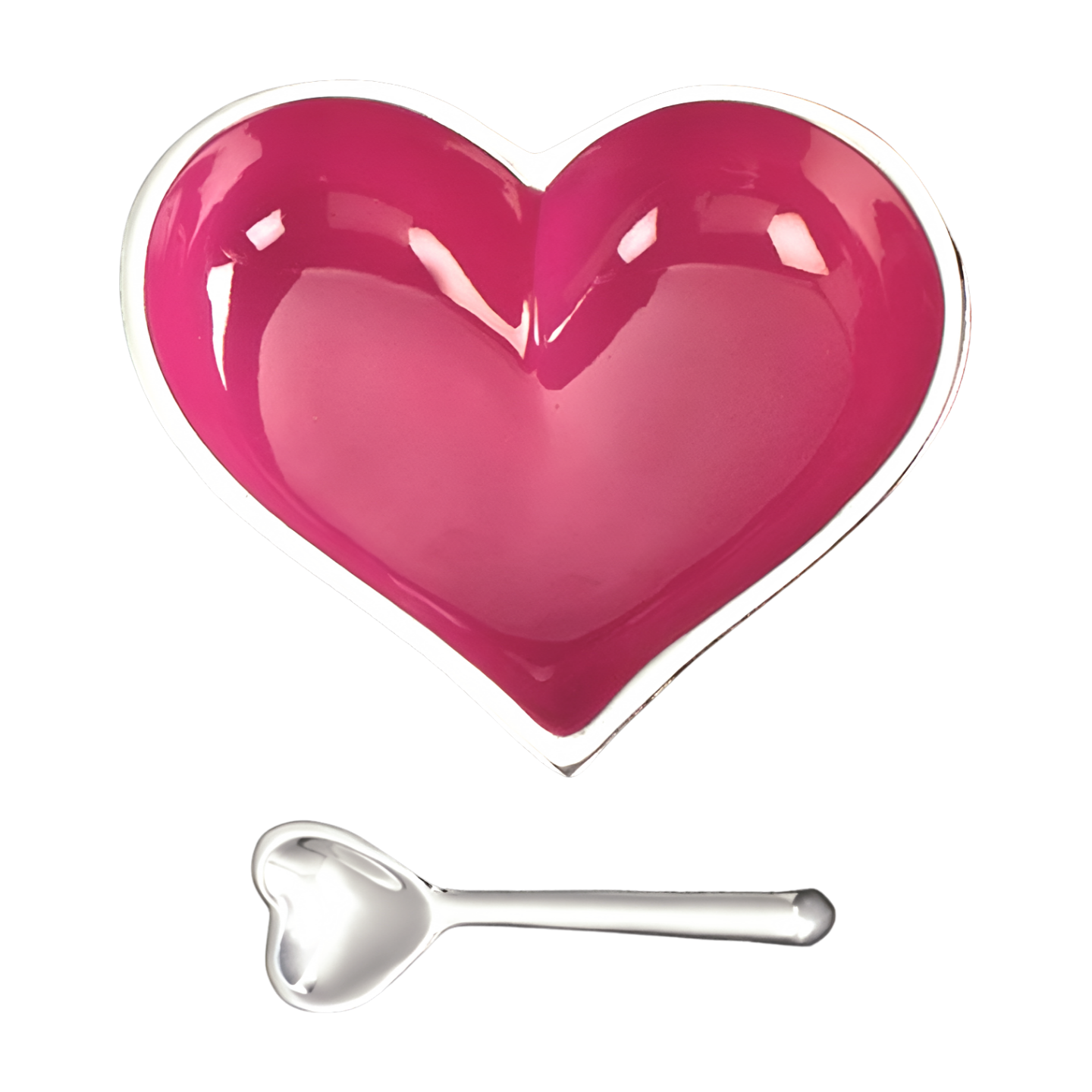 Happy Hot Pink Heart with Spoon