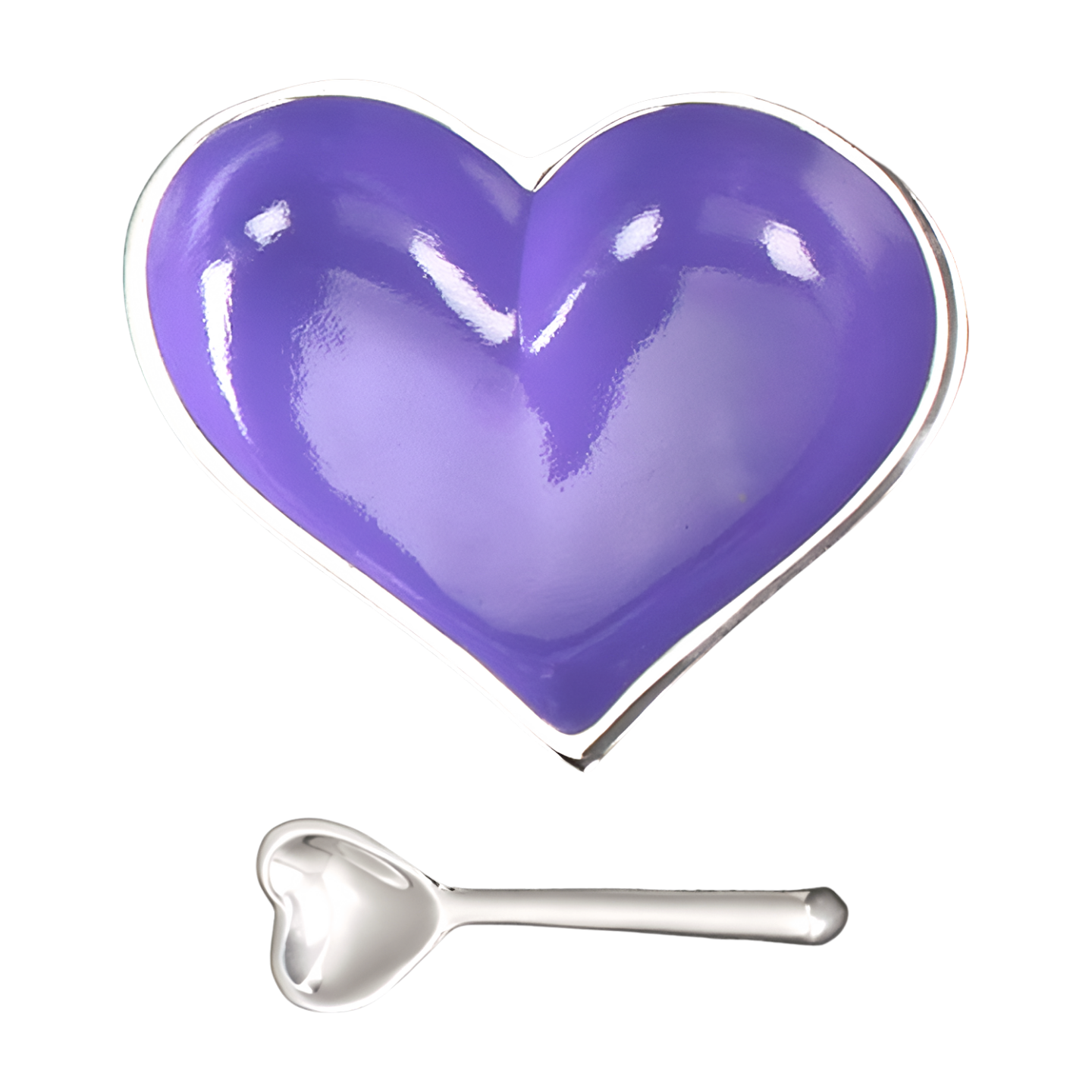 Happy Purple Heart with Spoon