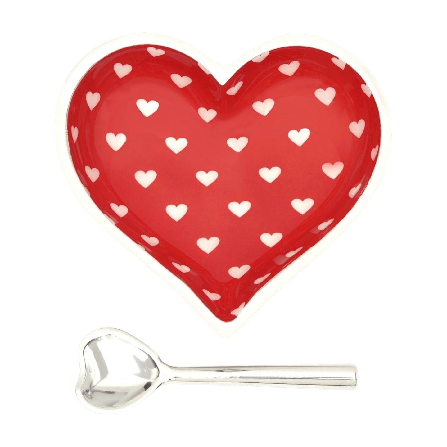 Happy Red and White Hearts with Spoon