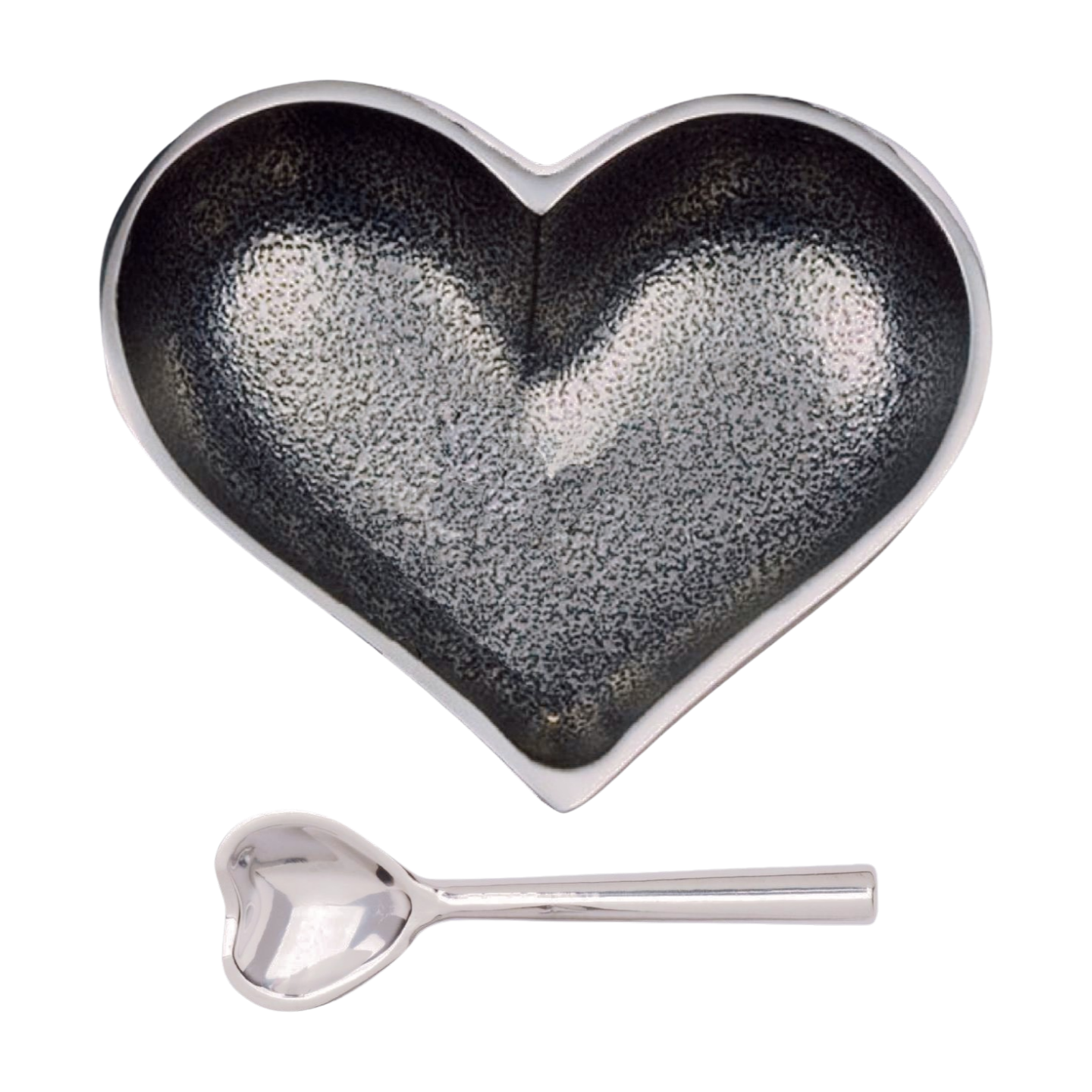 Happy Silver Heart with Spoon