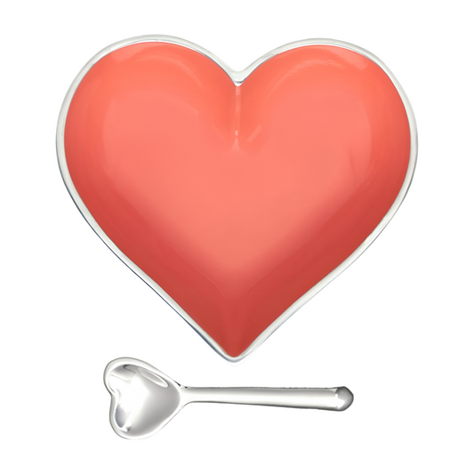 Happy Salmon Heart with Spoon