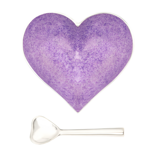 Happy Sparkly Purple Heart with Spoon