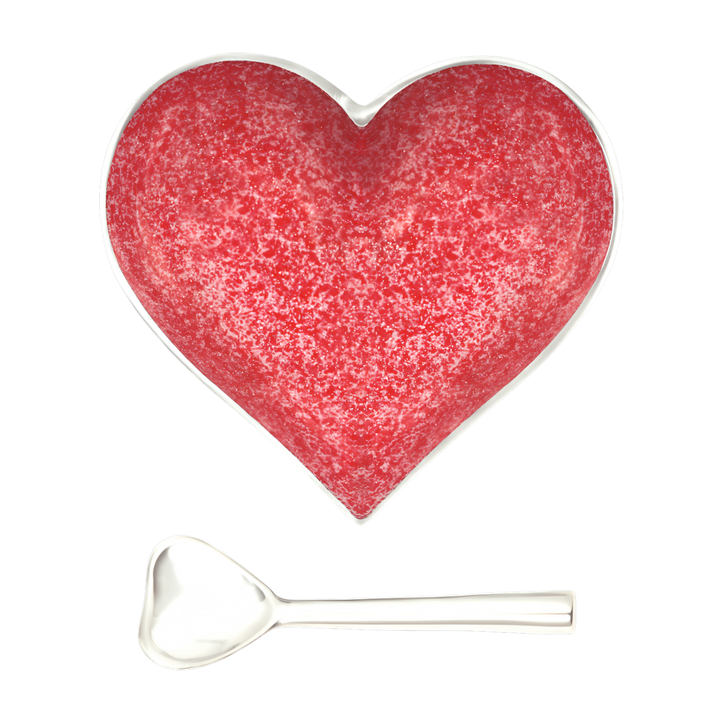 Happy Sparkly Red Heart with Spoon