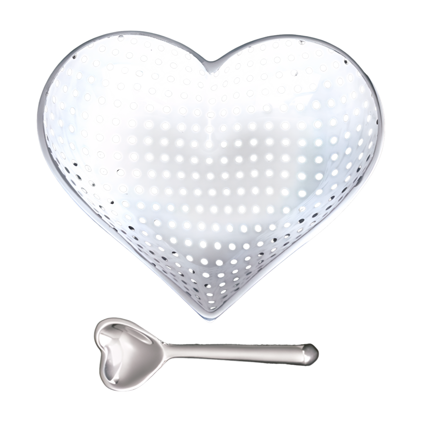 Happy White and Black Dots Heart with Spoon