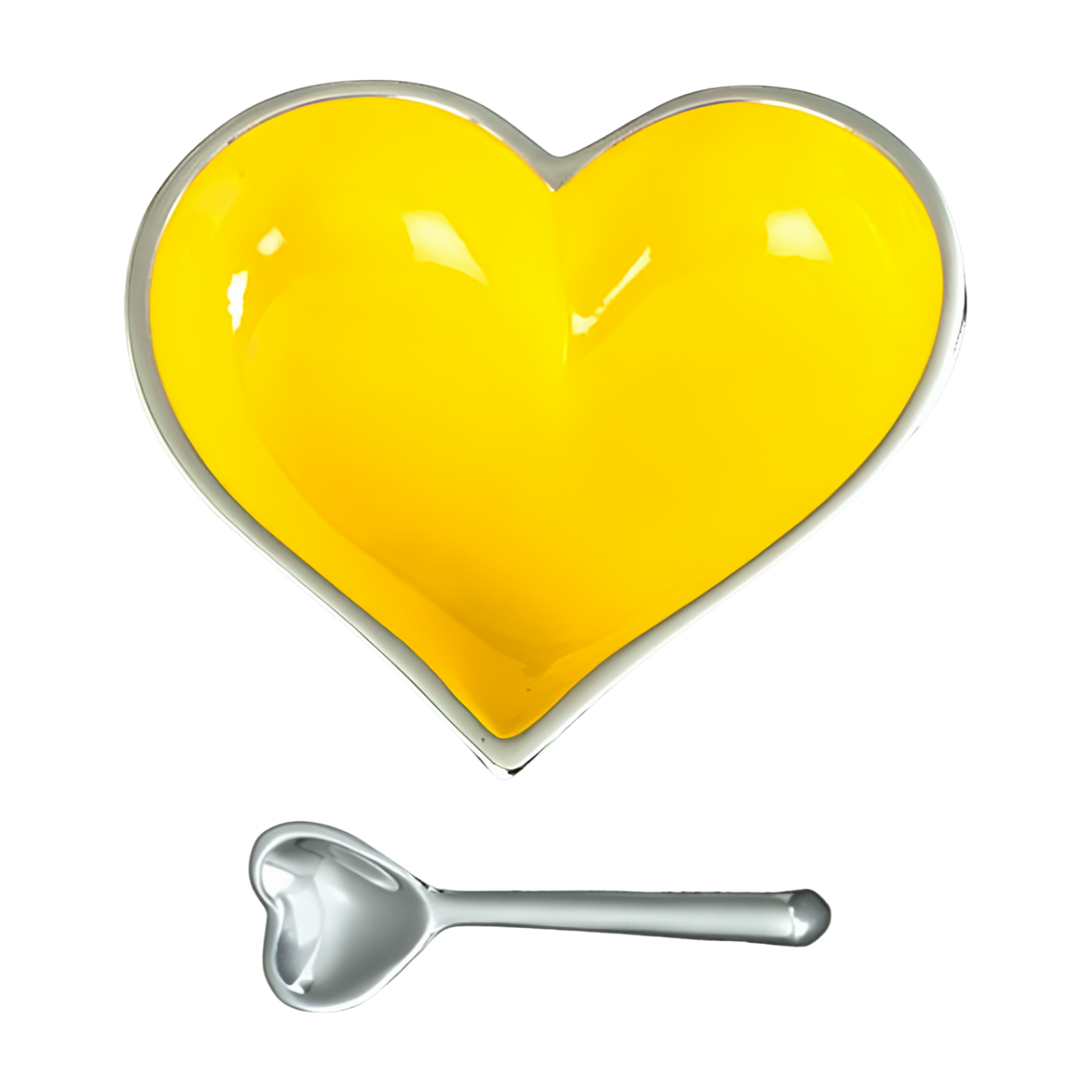 Happy Yellow Heart with Spoon