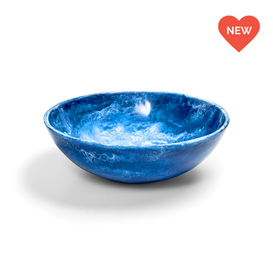 EveryWare Resin Bowl - Blue Swirl