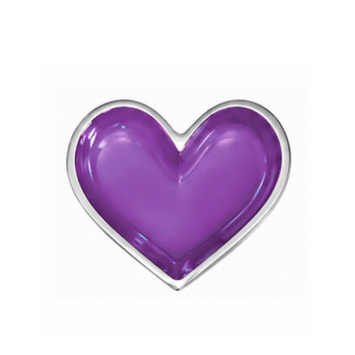 Tiny Amethyst Purple Heart