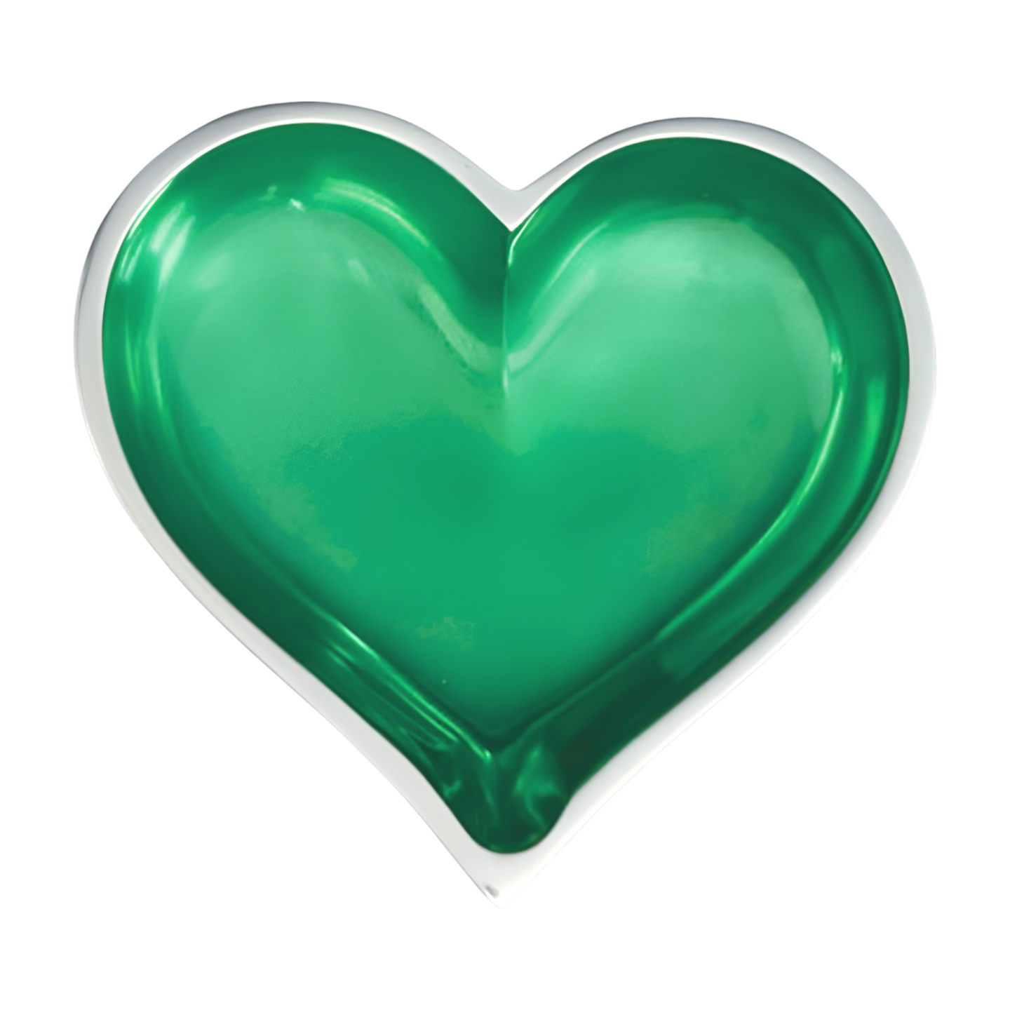 Tiny Emerald Green Heart