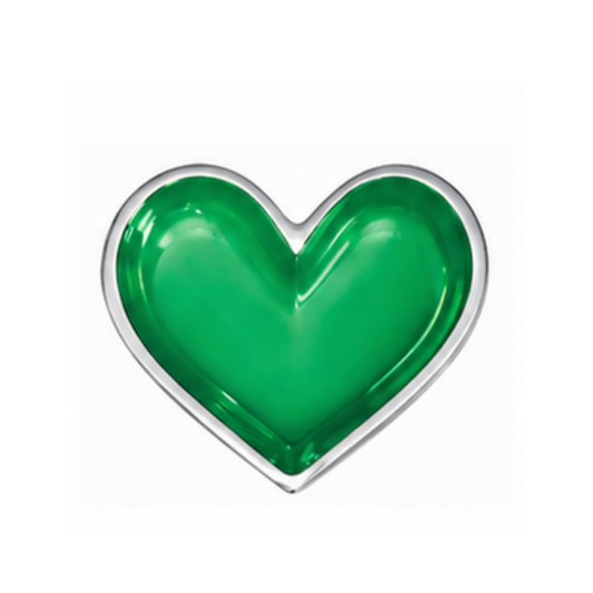 Tiny Emerald Green Heart