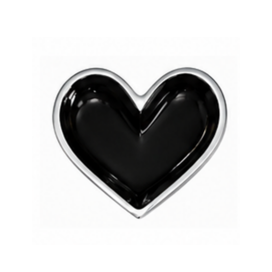 Tiny Shiny Black Heart