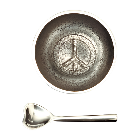 Peace Dot with Heart Spoon