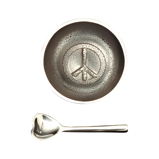 Peace Dot with Heart Spoon