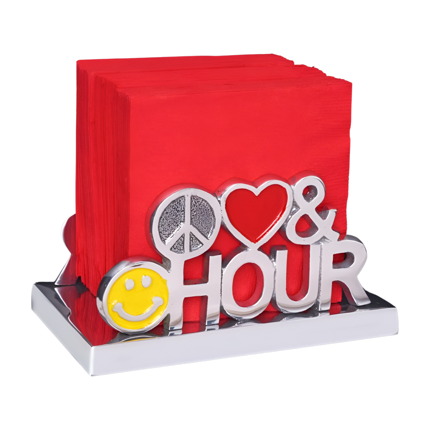 Peace Love and Happy Hour Napkin Holder