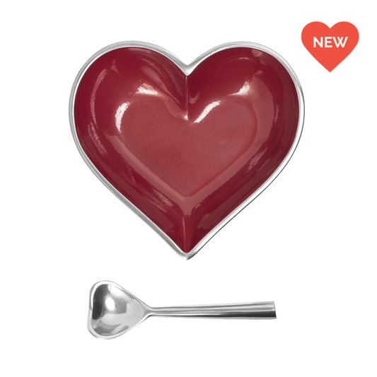 Happy Burgundy Heart with Spoon