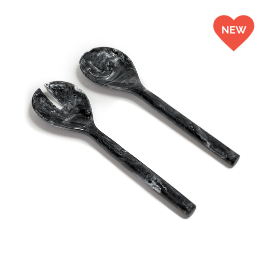 EveryWare Resin Servers - Black & White Swirl