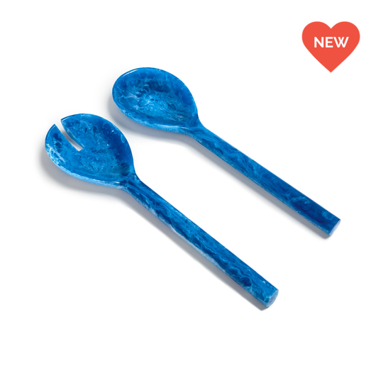 EveryWare Resin Servers - Blue Swirl