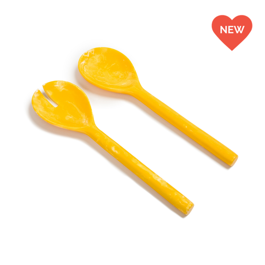 EveryWare Resin Servers - Yellow Swirl