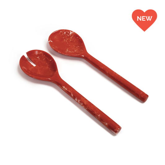 EveryWare Resin Servers - Red Swirl