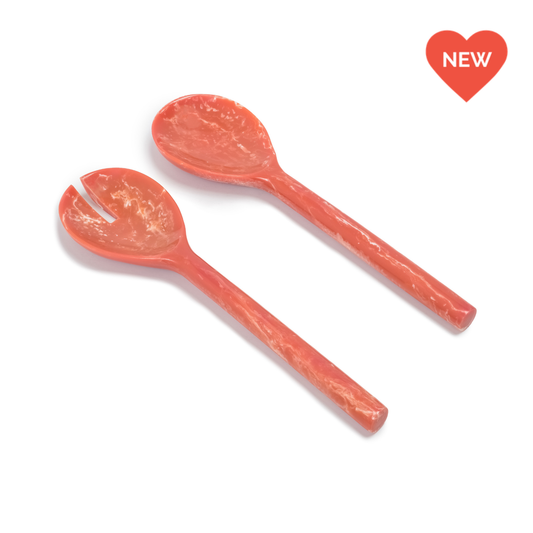 EveryWare Resin Servers - Coral Swirl