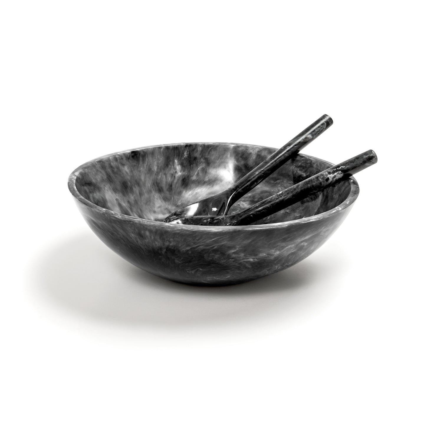 EveryWare Resin Bowl - Black & White Swirl