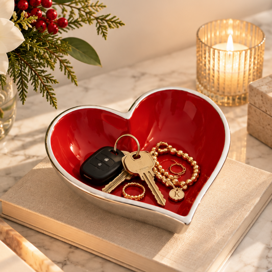 Happy Red Heart with Heart Spoon