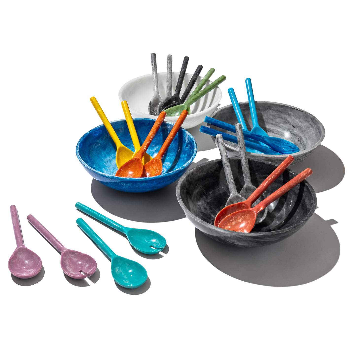 EveryWare Resin Servers - Teal Swirl