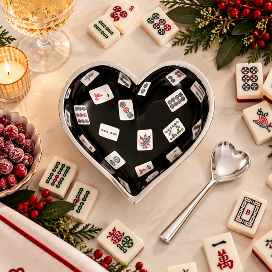 Happy Mahjong Heart with Spoon