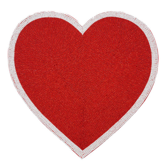 Heart Placemat Set- Red